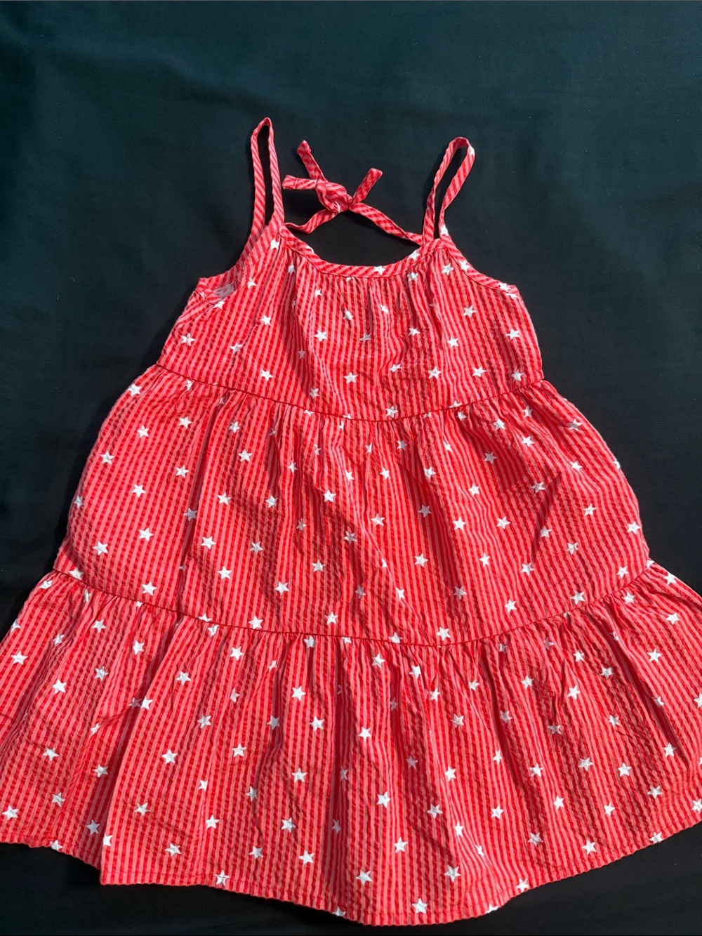 Cat & Jack Red Striped Star Print Sundress